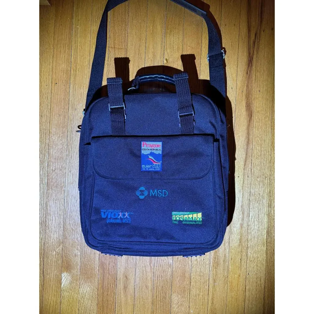 Vintage 2001 prague laptop bag case - eular vioxx fosamax